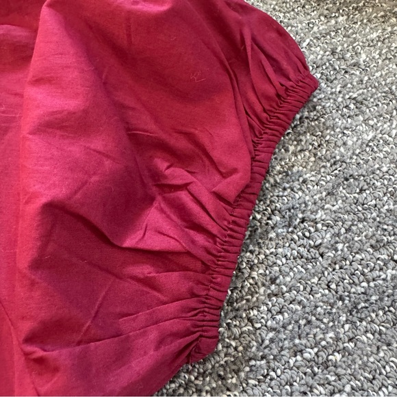 Calypso St. Barth Burgundy Lace Blouse Vacation Island Style Feminine Cotton Med - Picture 7 of 10